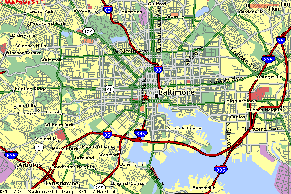 Map of Baltimore